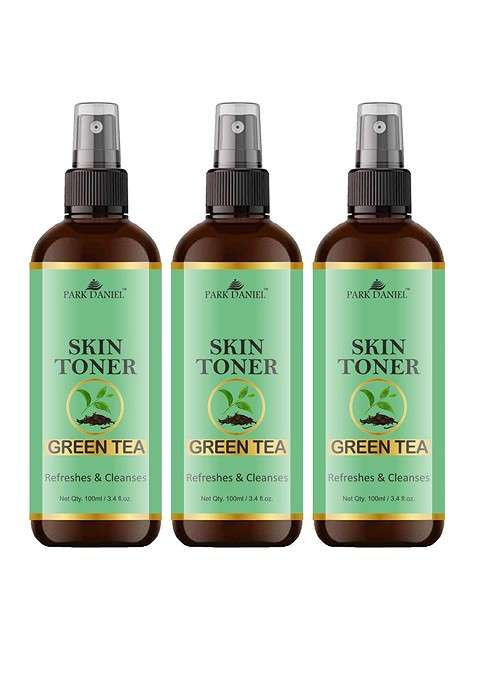 Park Daniel Set Of 3 Clarifying Green Tea Face Toner For Pore Tightening 100 Ml Each