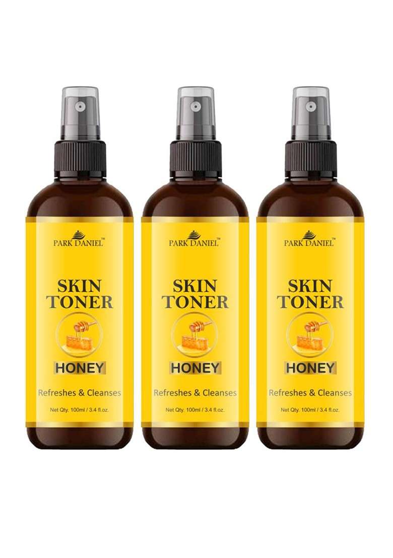 Park Daniel Set Of 3 Honey Skin Toner For Tightening Brightening 100 Ml Each - Indya