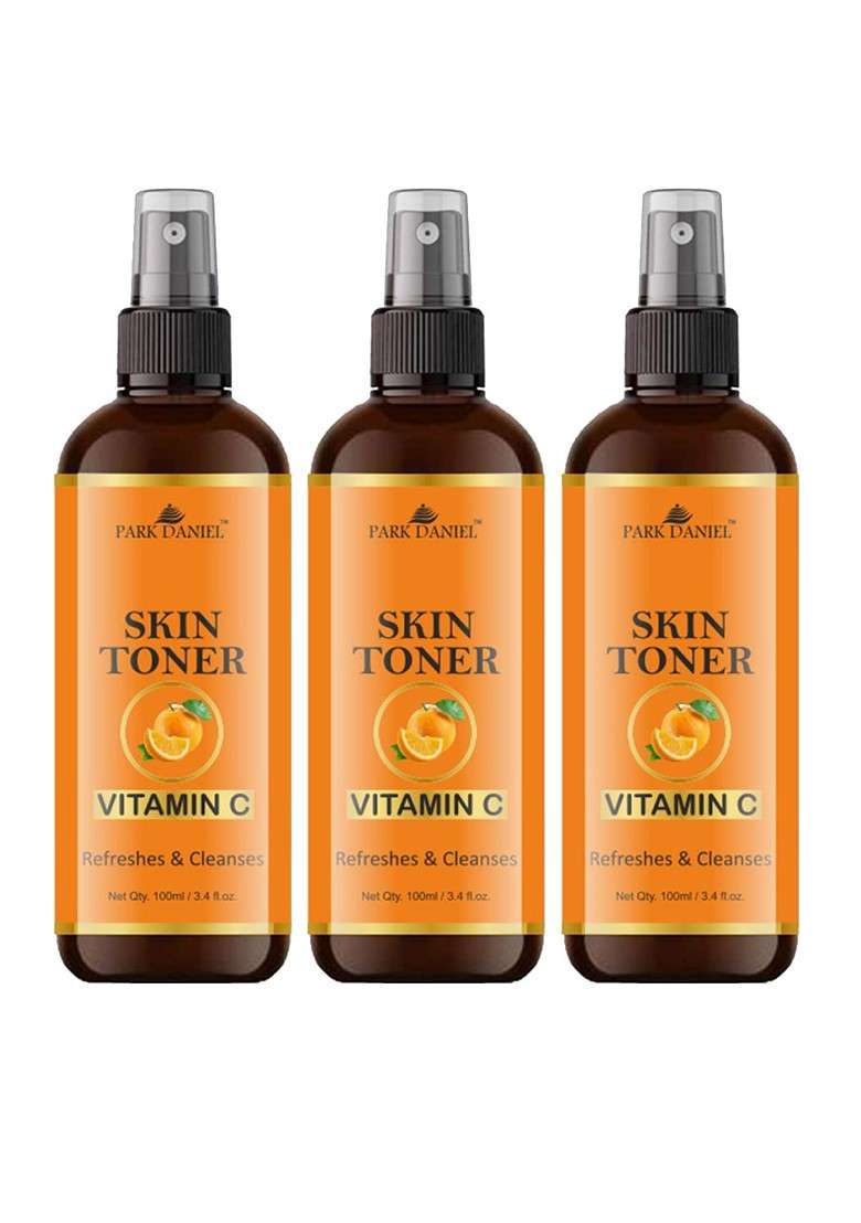 Park Daniel Set Of 3 Vitamin C Radiant Glow Skin Toner For Hydrating 100 Ml Each - Indya