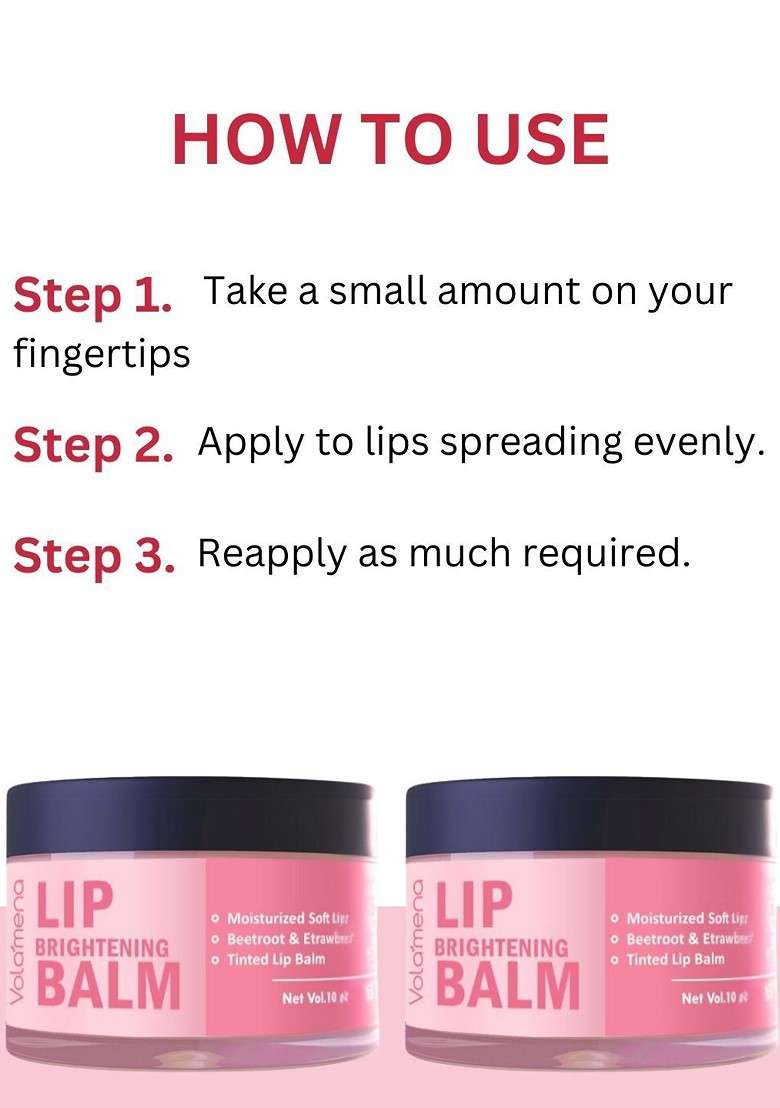 Volamena Set Of 2 Lip Brightening Balm 10 Ml Each - Indya