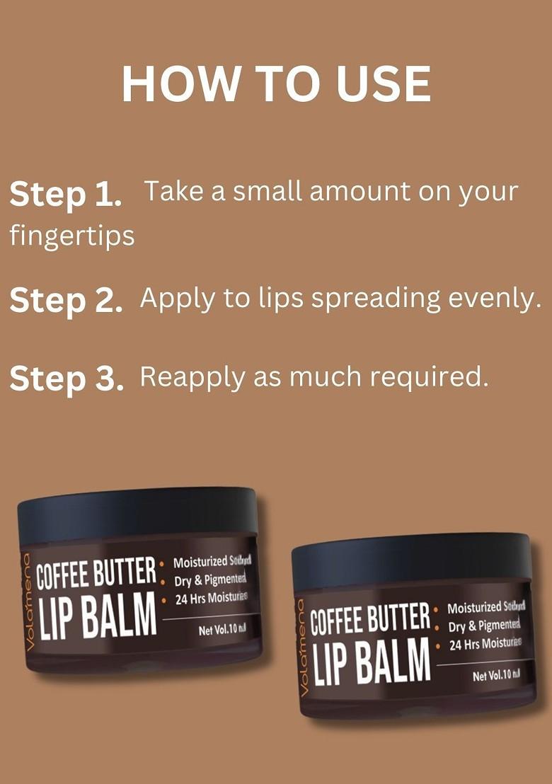 Volamena Set Of 2 Coffee Butter Lip Balm For Dry Pigmented Lips 10 Ml Each
