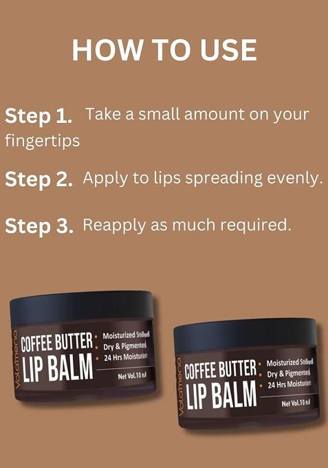 Volamena Set Of 2 Coffee Butter Lip Balm For Dry Pigmented Lips 10 Ml Each