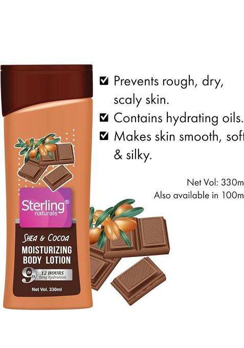 Sterling Naturals Women Body Lotion Shea Cocoa Pack Of 2 Moisturising 330Ml