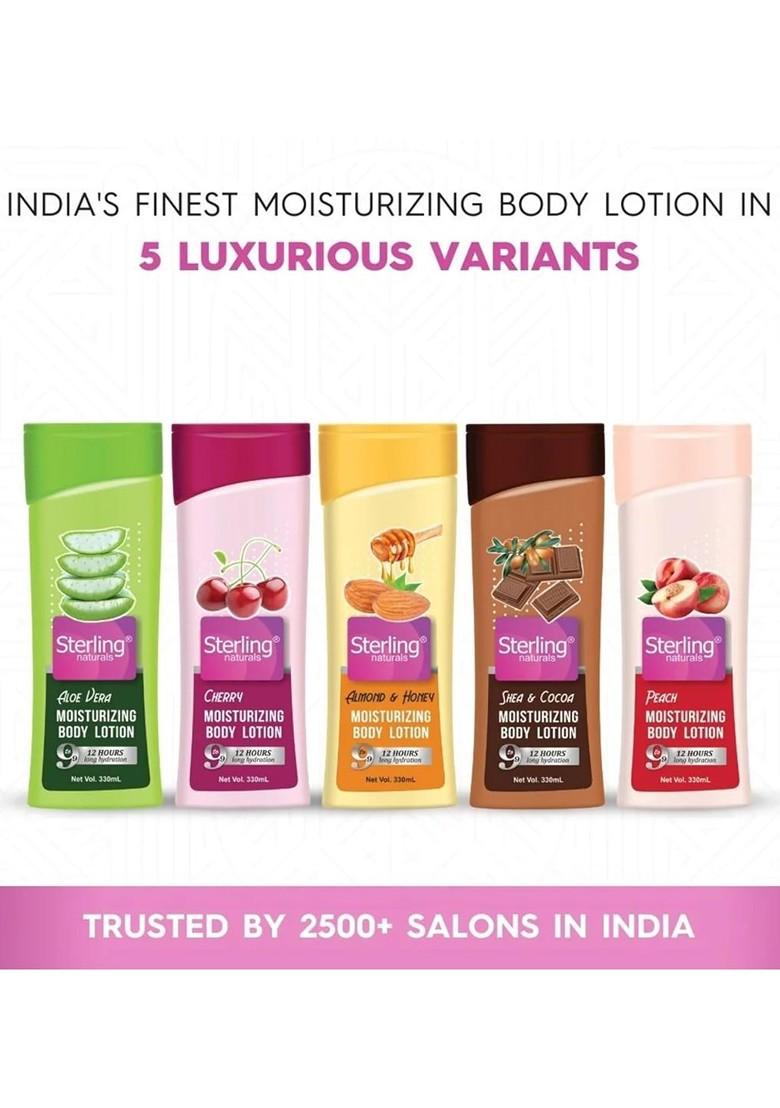 Sterling Naturals Women Body Lotion Peach Pack Of 2 Moisturising All Skin Types 330Ml