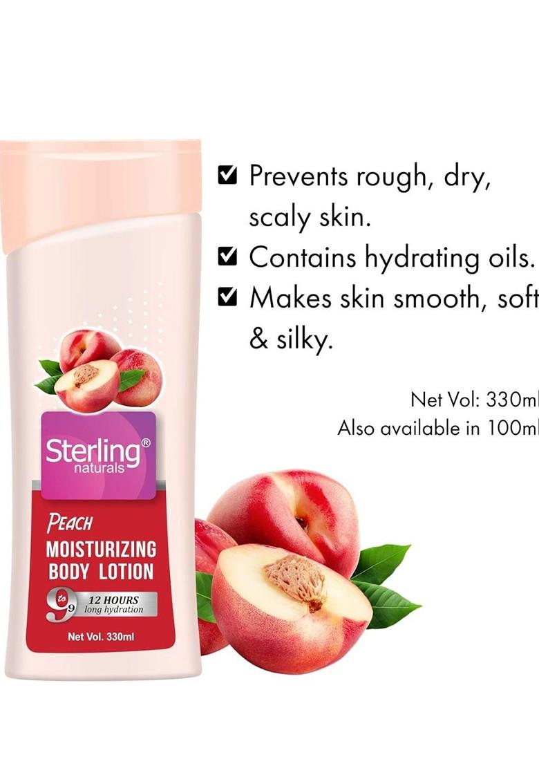 Sterling Naturals Women Body Lotion Peach For All Skin Types Moisturising 330Ml
