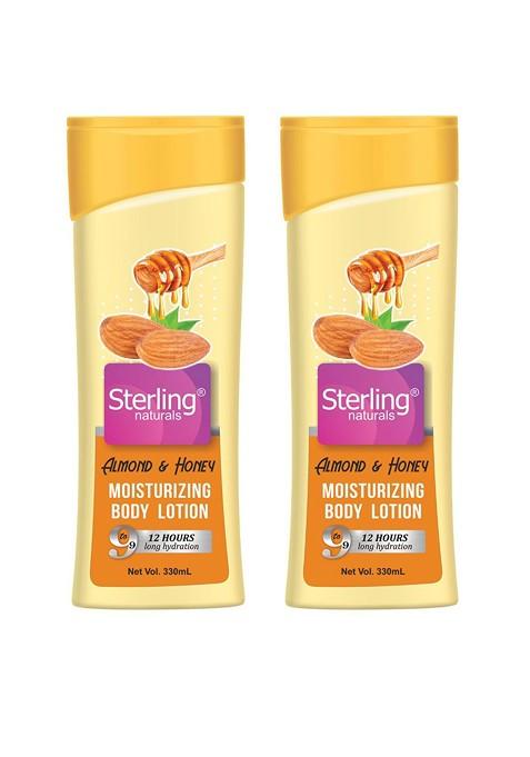 Sterling Naturals Women Body Lotion Almond Honey Pack Of 2 Moisturising 330Ml