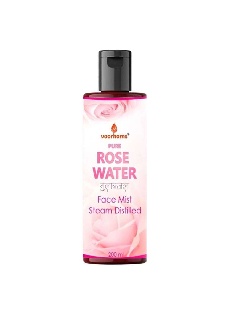 Voorkoms Pure Natural Rose Water 200 Ml - Indya