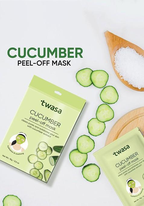 Twasa Set Of 6 Cucumber Peel Off Mask For Hydration Soothing 15 G Each