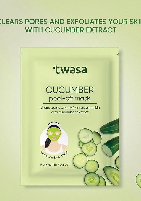 Twasa Set Of 6 Cucumber Peel Off Mask For Hydration Soothing 15 G Each