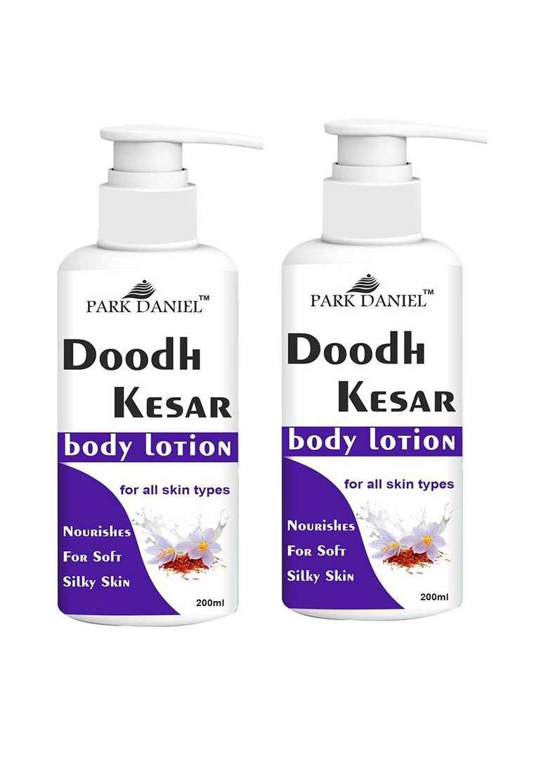 Park Daniel Set Of 2 Doodh Kesar Body Lotion For Soft Moisturizing Skin 200 Ml Each - Indya