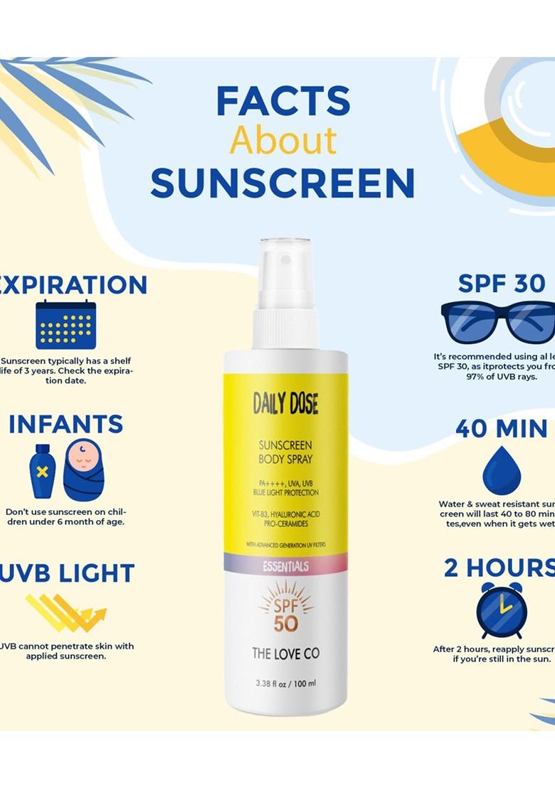 The Love Co Daily Dose Sunscreen Spray 100 Ml