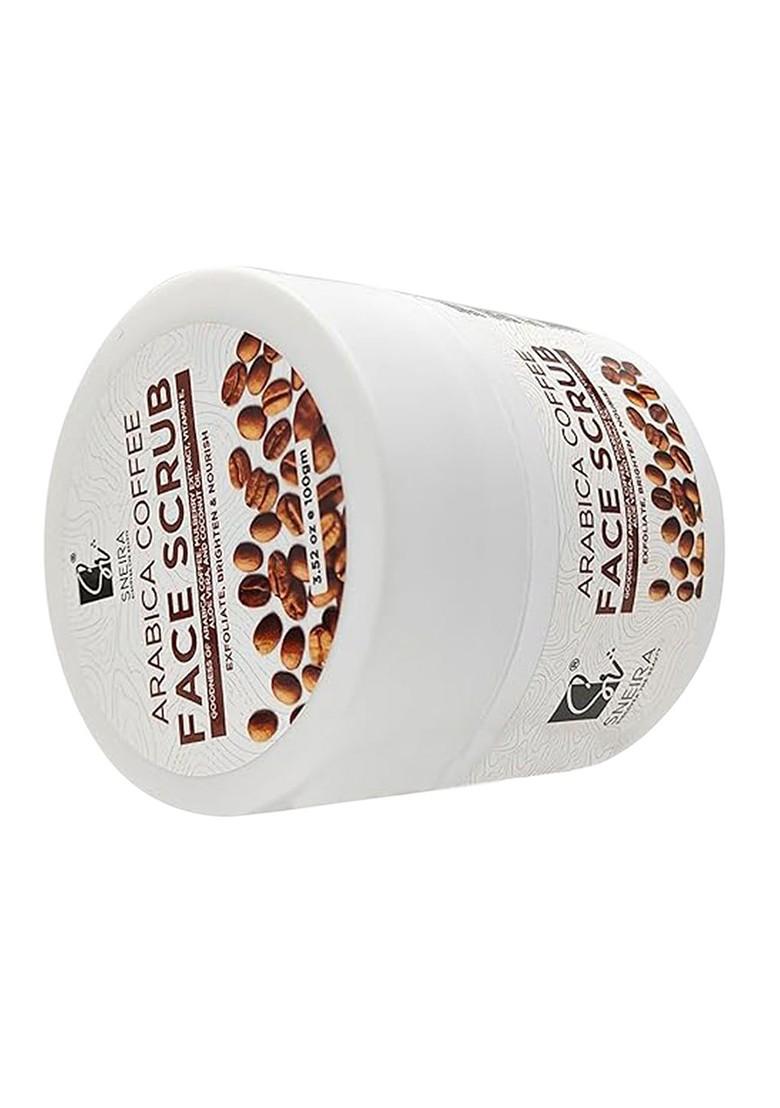 Sneira Unisex Set Of 2 Arabica Coffee Exfoliating Face Scrub 100 G Each