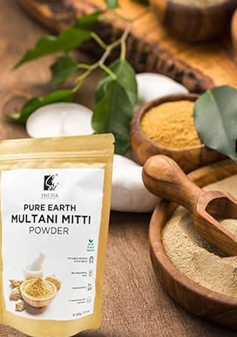 Sneira Discover The Beauty Set Of 5 Pure Earth Multani Mitti Powder Face Pack 200 G Each