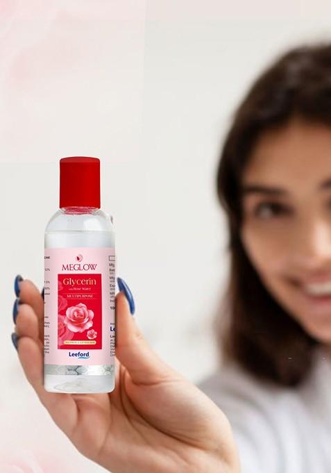 Meglow Set Of 3 Glycerin With Rose Water For Nourished Glowing Skin 100Ml Each