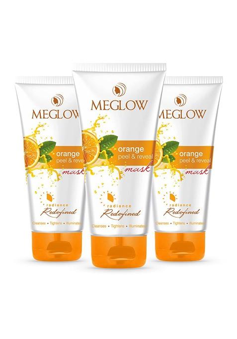 Meglow Set Of 3 Radiance Redefined Orange Tan Removal Peel Off Mask 70 G Each