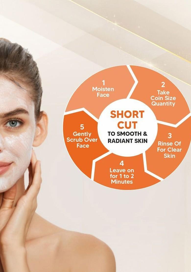 Meglow Set Of 3 Apricot With Vitamin E Exfoliating Face Scrub 70 G Each