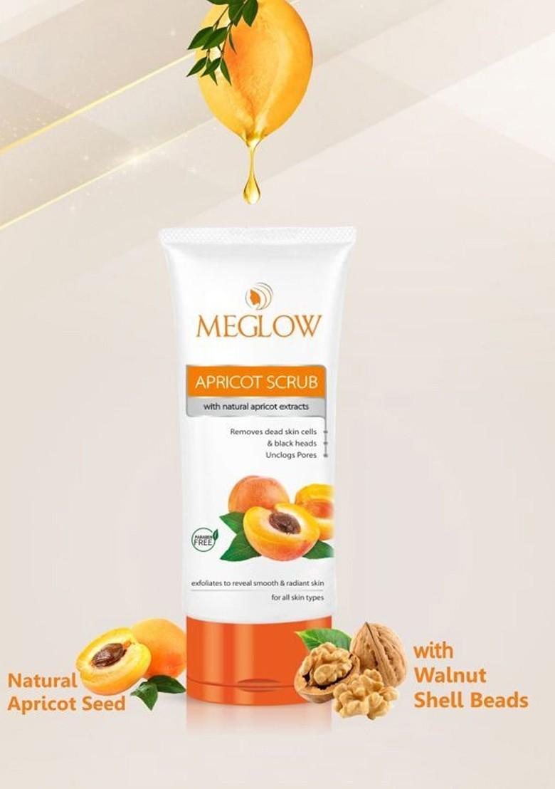 Meglow Set Of 5 Apricot With Vitamin E Exfoliating Face Scrub 70 G Each