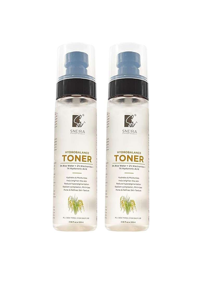 Sneira Set Of 2 Hydrobalance Toner For Glowing Skin With 3 Rice Water 100 Ml Each - Indya