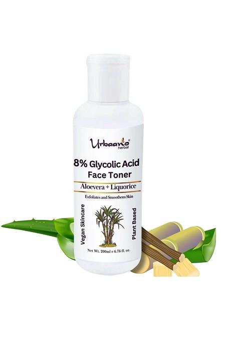 Urbaano Herbal 8 Glycolic Acid Toner 200 Ml