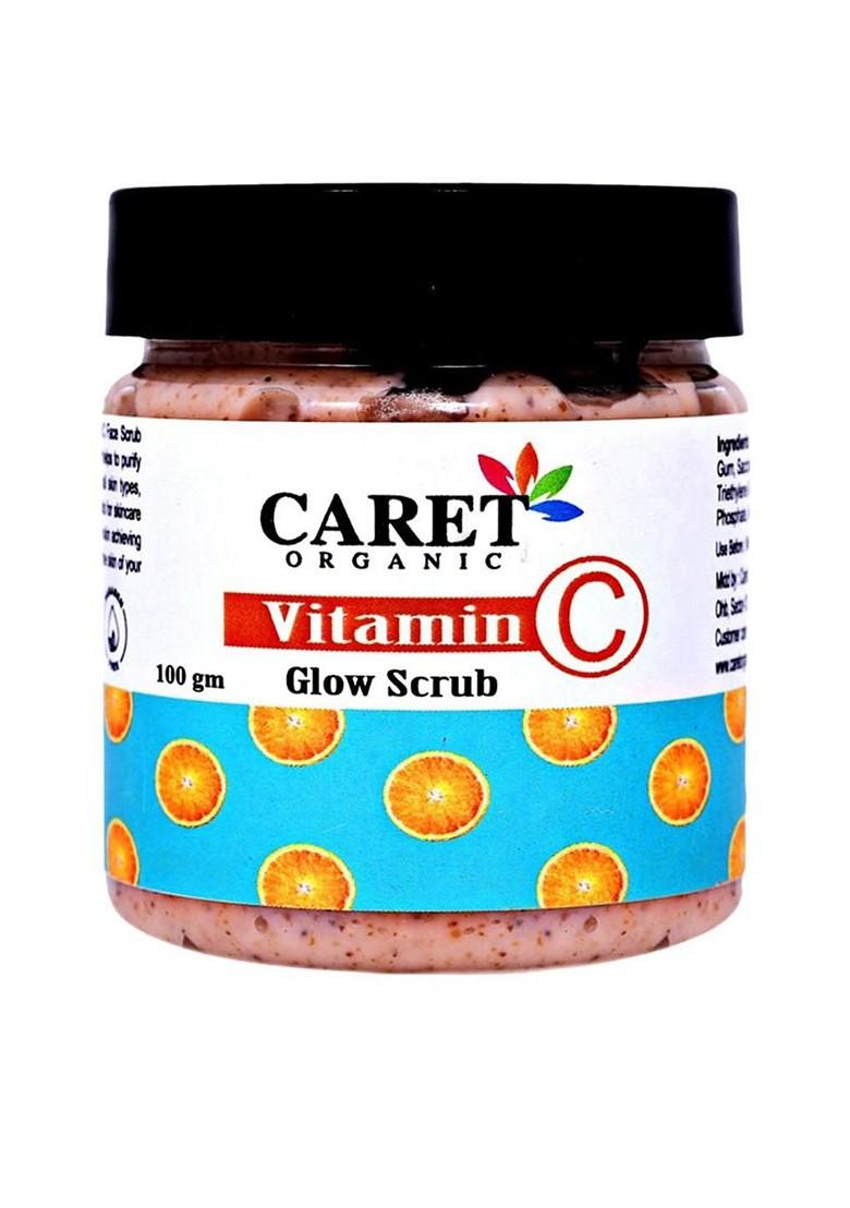 Caret Organic Vitamin C Glow Scrub For Softening Skin 100 G