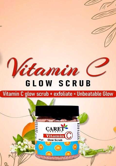 Caret Organic Vitamin C Glow Scrub For Softening Skin 100 G