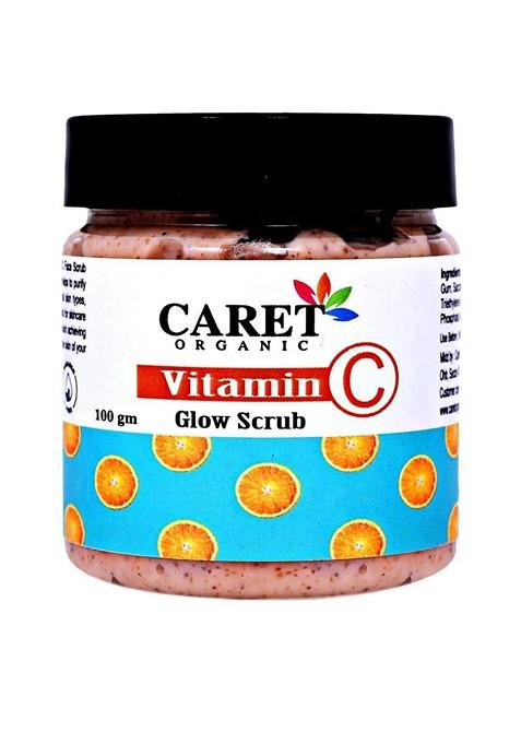 Caret Organic Vitamin C Glow Scrub For Softening Skin 100 G