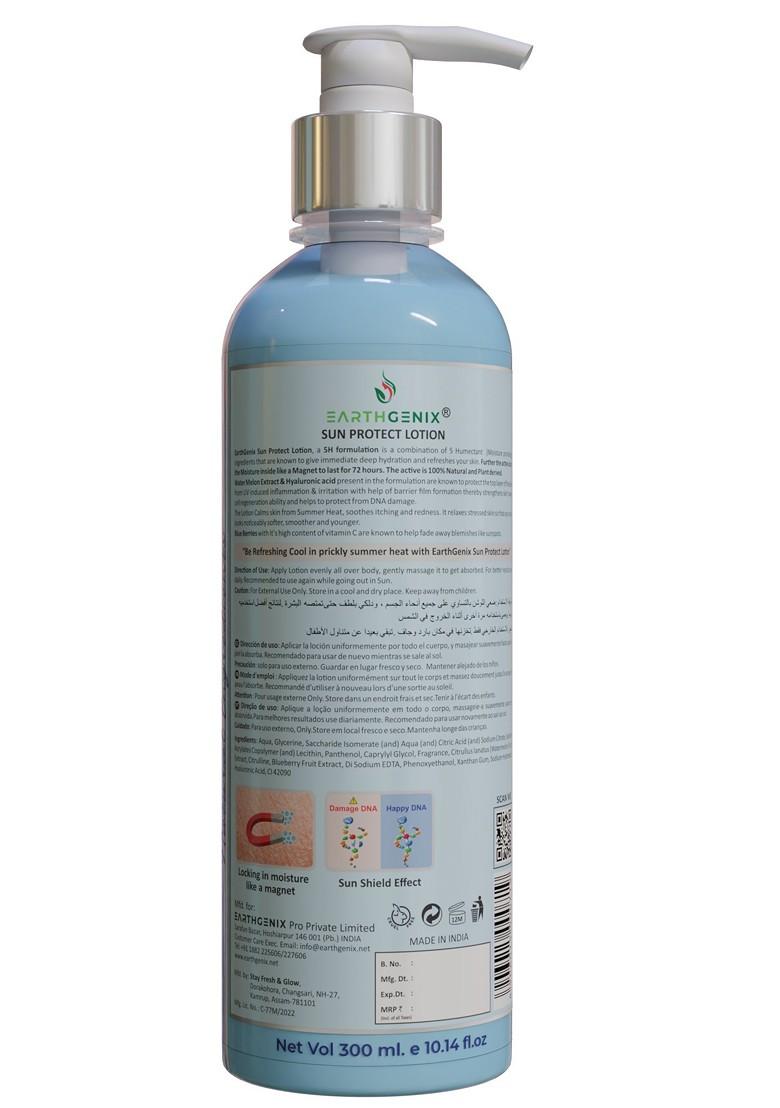 Earthgenix Sun Protect Lotion With Watermelon Blue Berries Extracts 300 Ml