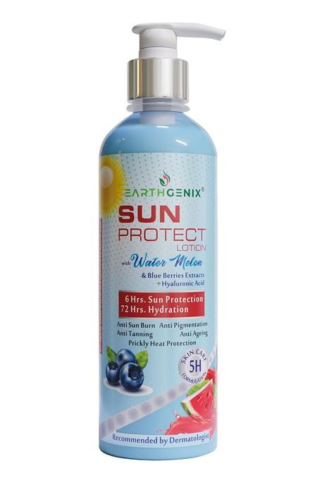 Earthgenix Sun Protect Lotion With Watermelon Blue Berries Extracts 300 Ml