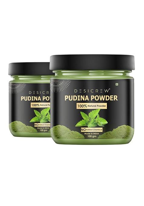 Desi Crew Set Of 2 100 Natural Pudina Powder Mask G Each