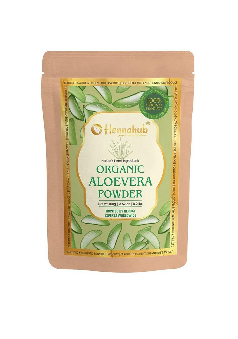 Hennahub Organic Aloe Vera Powder For Hydrating Skin Strengthening Hair 100 G
