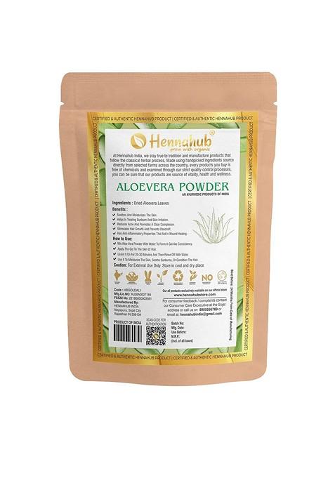 Hennahub Organic Aloe Vera Powder For Hydrating Skin Strengthening Hair 100 G