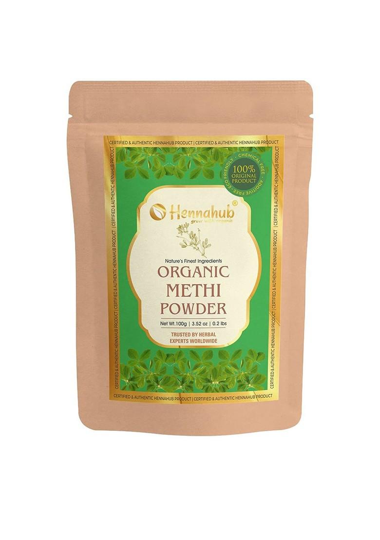 Hennahub Organic Methi Powder For Hair Strengthening And Scalp Care 100 G