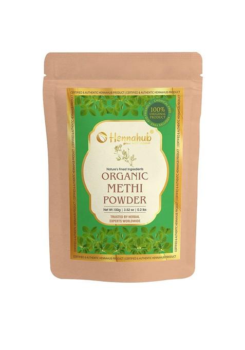 Hennahub Organic Methi Powder For Hair Strengthening And Scalp Care 100 G