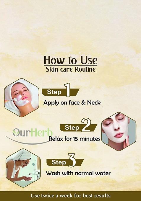 Ourherb Set Of 2 Pure Natural Rose Petals Multani Mitti Powder Face Pack 100 G Each