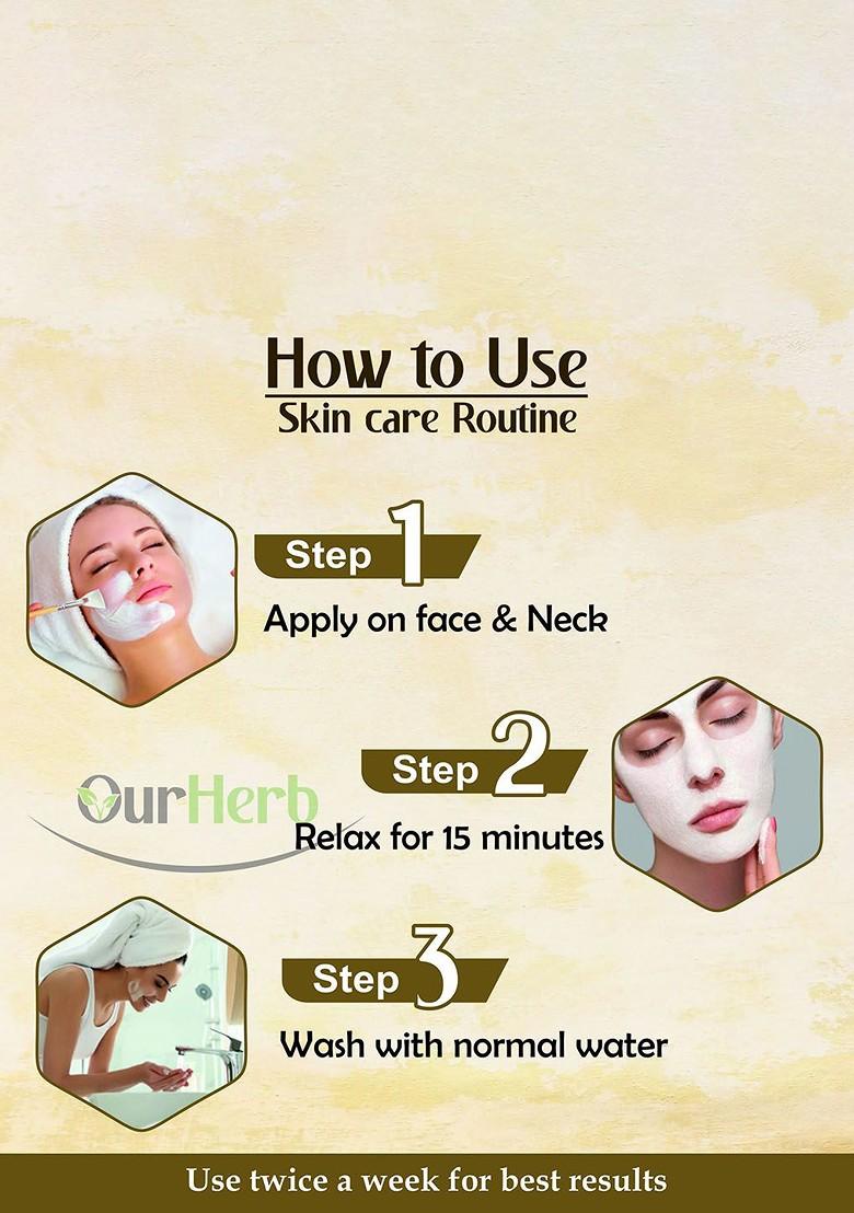 Ourherb Set Of 2 Sandalwood Multani Mitti Powder Face Pack 100 G Each