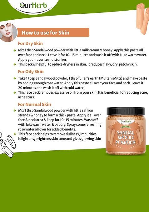 Ourherb Set Of 2 Sandalwood Multani Mitti Powder Face Pack 100 G Each