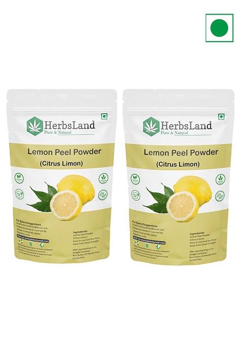 Herbsland Set Of 2 Lemon Peel Powder Face Pack 100 G Each