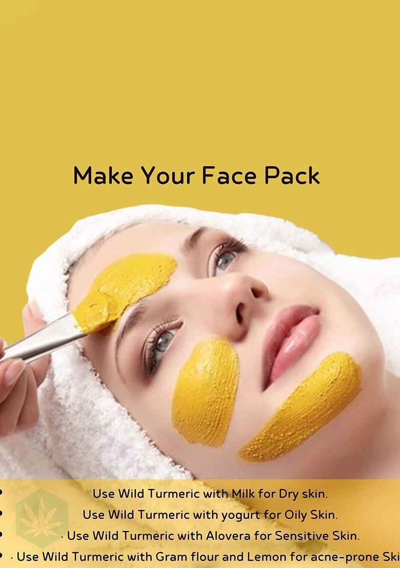 Herbsland Kasturi Wild Turmeric Powder For Glowing Radiant Skin 150 G