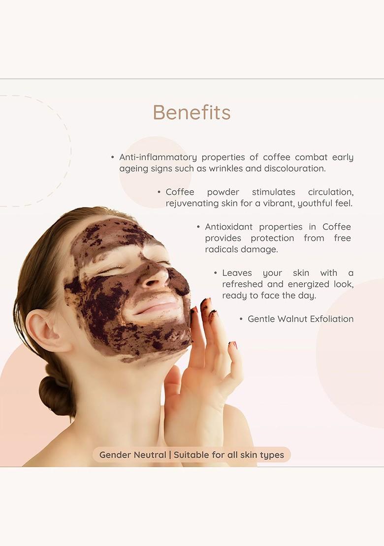 Herbal Mitra Coffee Face Scrub With Walnut For Glowing Skin 100 G
