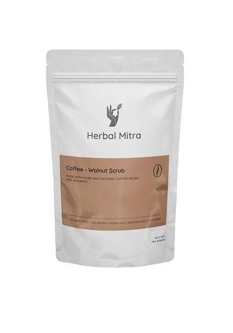 Herbal Mitra Coffee Face Scrub With Walnut For Glowing Skin 100 G