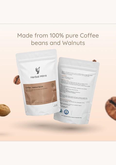 Herbal Mitra Coffee Face Scrub With Walnut For Glowing Skin 100 G