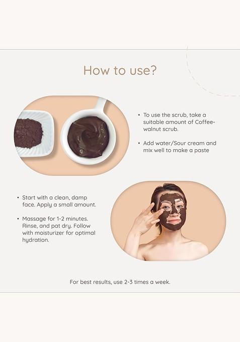 Herbal Mitra Coffee Face Scrub With Walnut For Glowing Skin 100 G