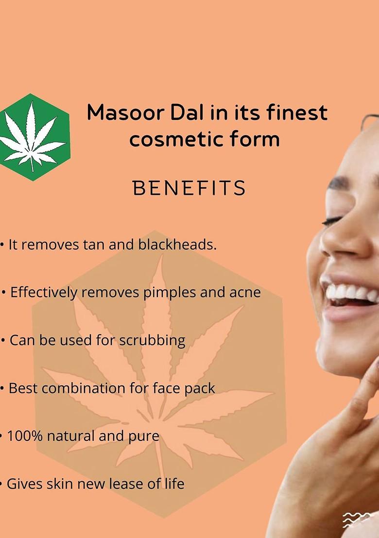 Herbsland Set Of 2 Masoor Dal Facewash Powder Sandalwood 150 G Each