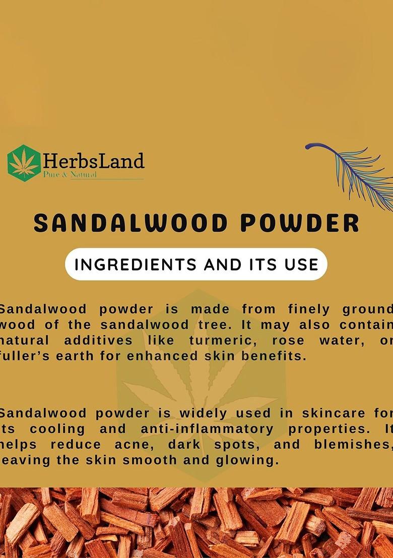 Herbsland Set Of 2 Masoor Dal Facewash Powder Sandalwood 150 G Each