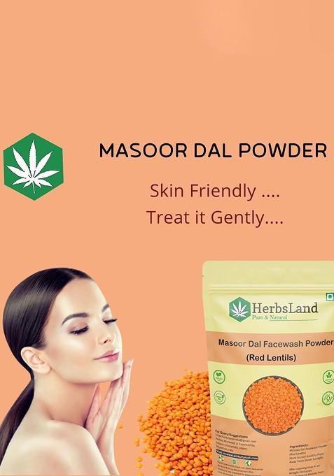 Herbsland Set Of 2 Masoor Dal Facewash Powder Sandalwood 150 G Each