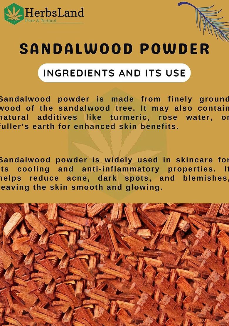 Herbsland Set Of 2 Pure Natural Masoor Sandalwood Face Pack Powder 100 G Each