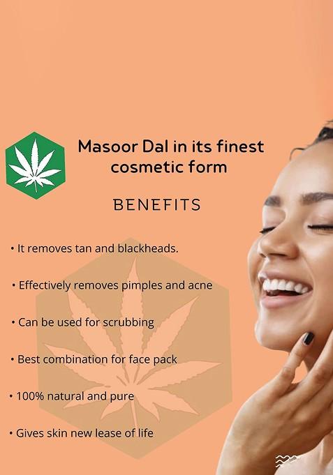 Herbsland Set Of 2 Pure Natural Masoor Sandalwood Face Pack Powder 100 G Each