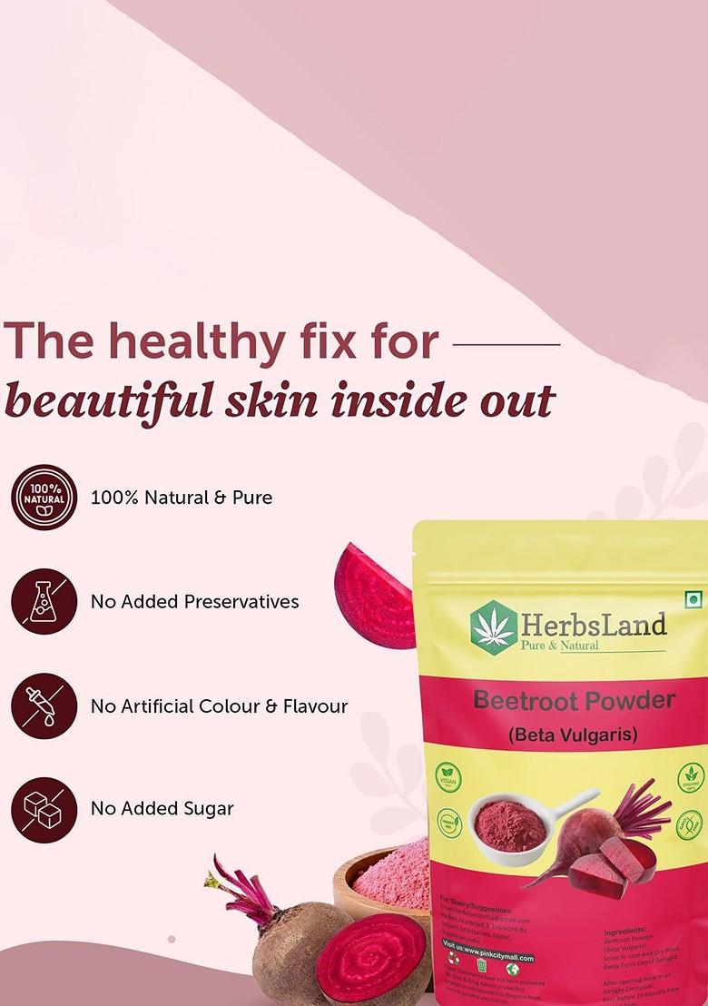 Herbsland Set Of 2 Beetroot Rose Petal Powder Face Pack 150G Each