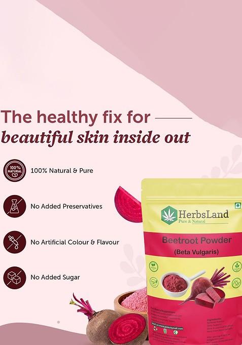 Herbsland Set Of 2 Beetroot Rose Petal Powder Face Pack 150G Each