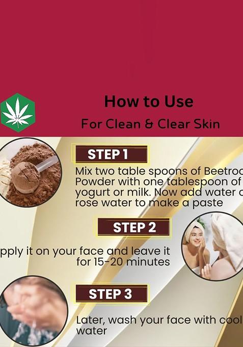 Herbsland Set Of 2 Beetroot Rose Petal Powder Face Pack 100 G Each